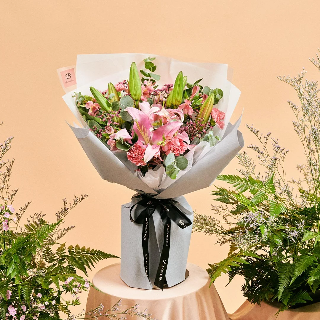 Annabeth Pink Lily Bouquet - Image 3