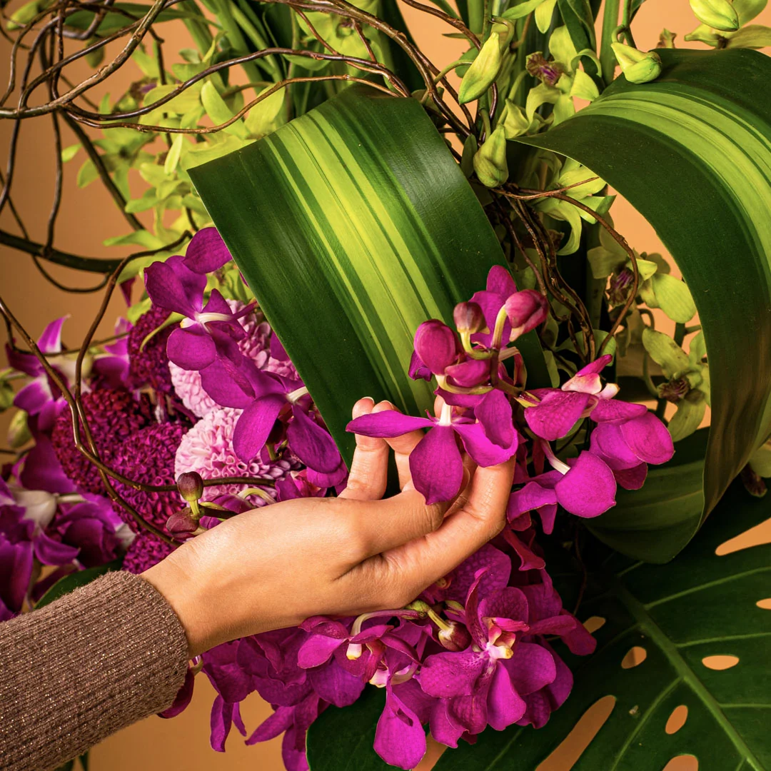 Captivating Matthiola & Orchid Flower Box - Image 3