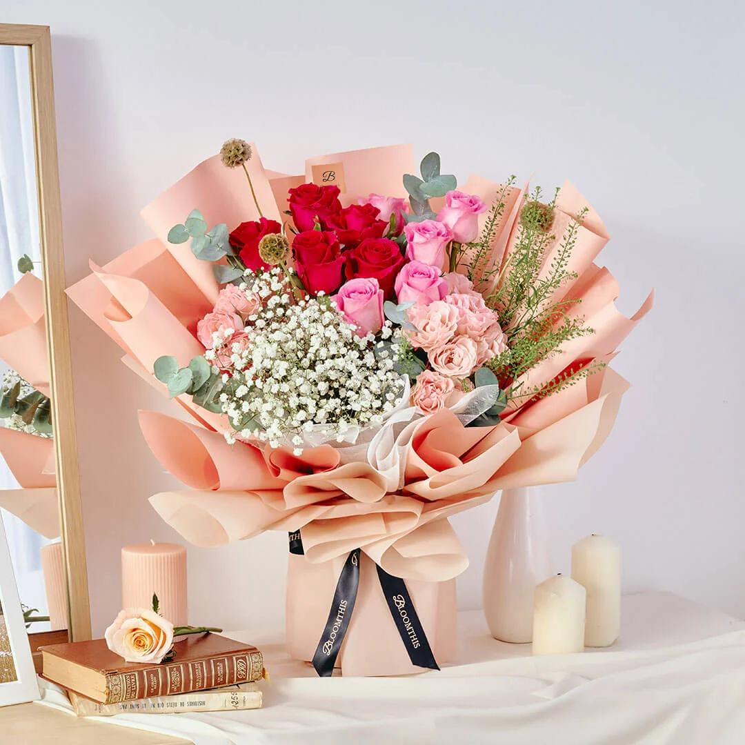 Catalina Pink Rose Bouquet - Image 3