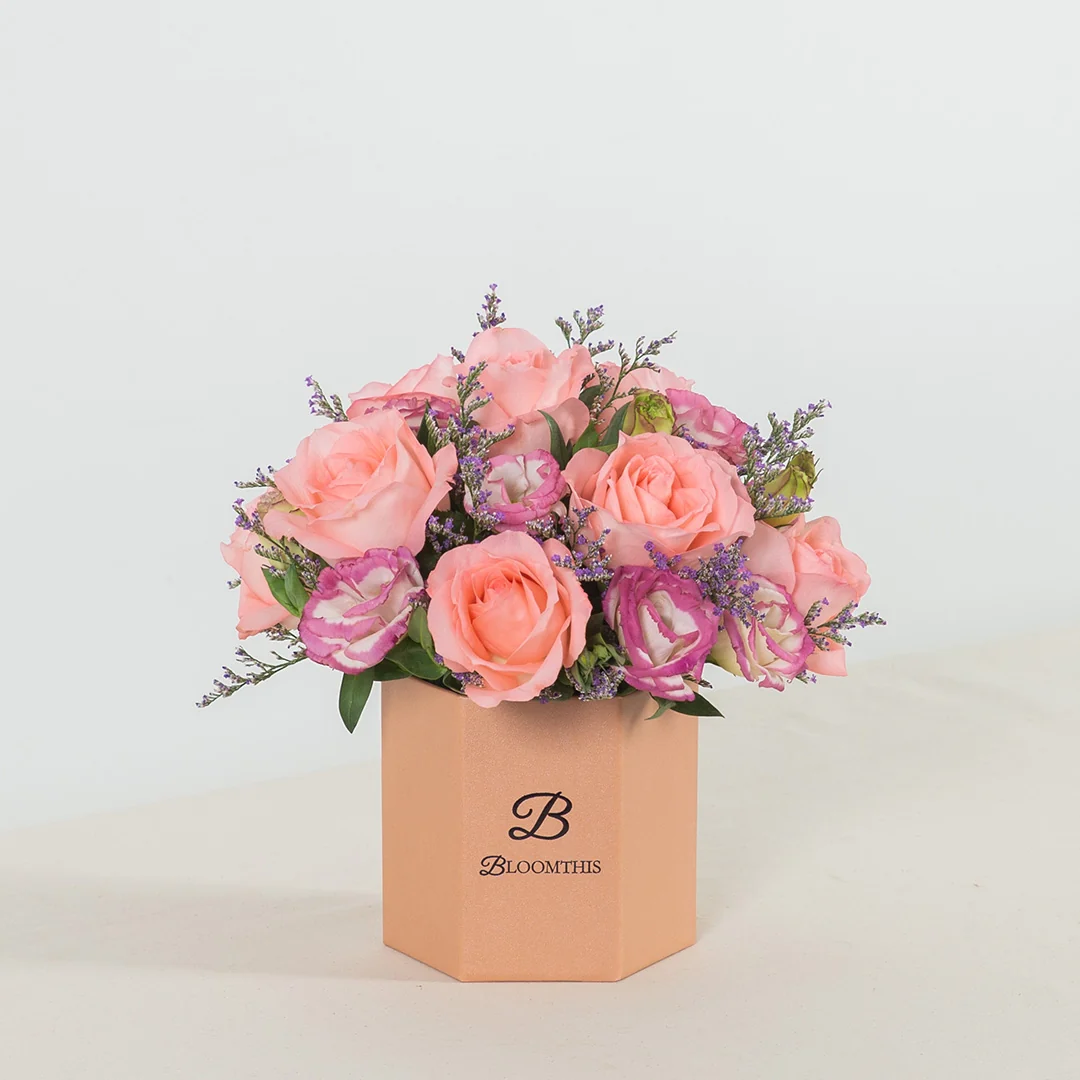 Evangeline Pink Rose Flower Box - Image 5