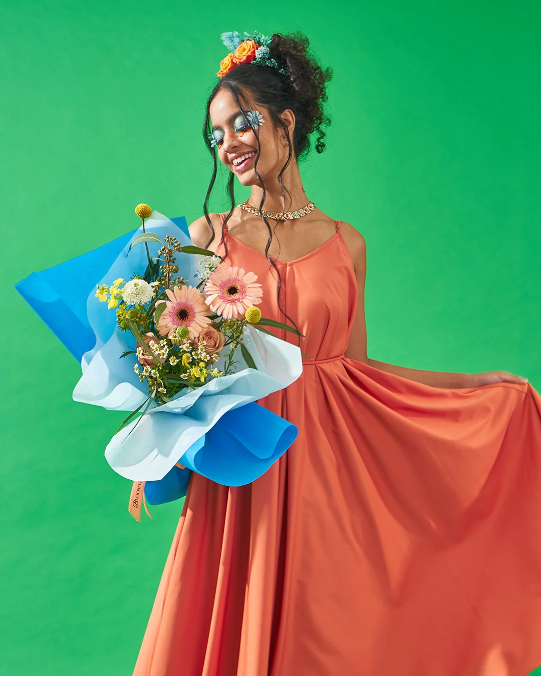 for the plot peach daisy bouquet - Image 6