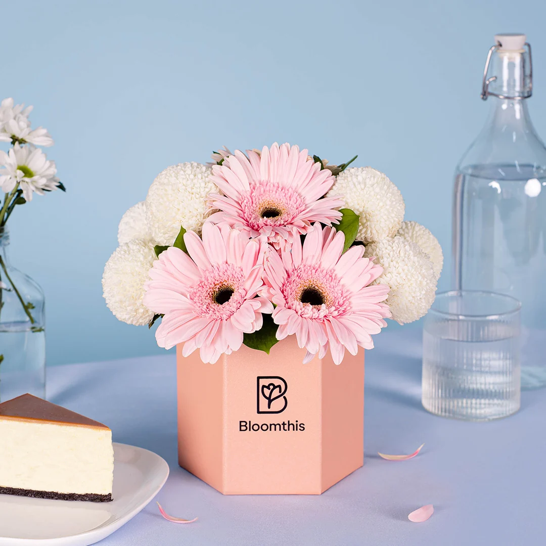 Grace Pink Gerbera Flower Box - Image 3