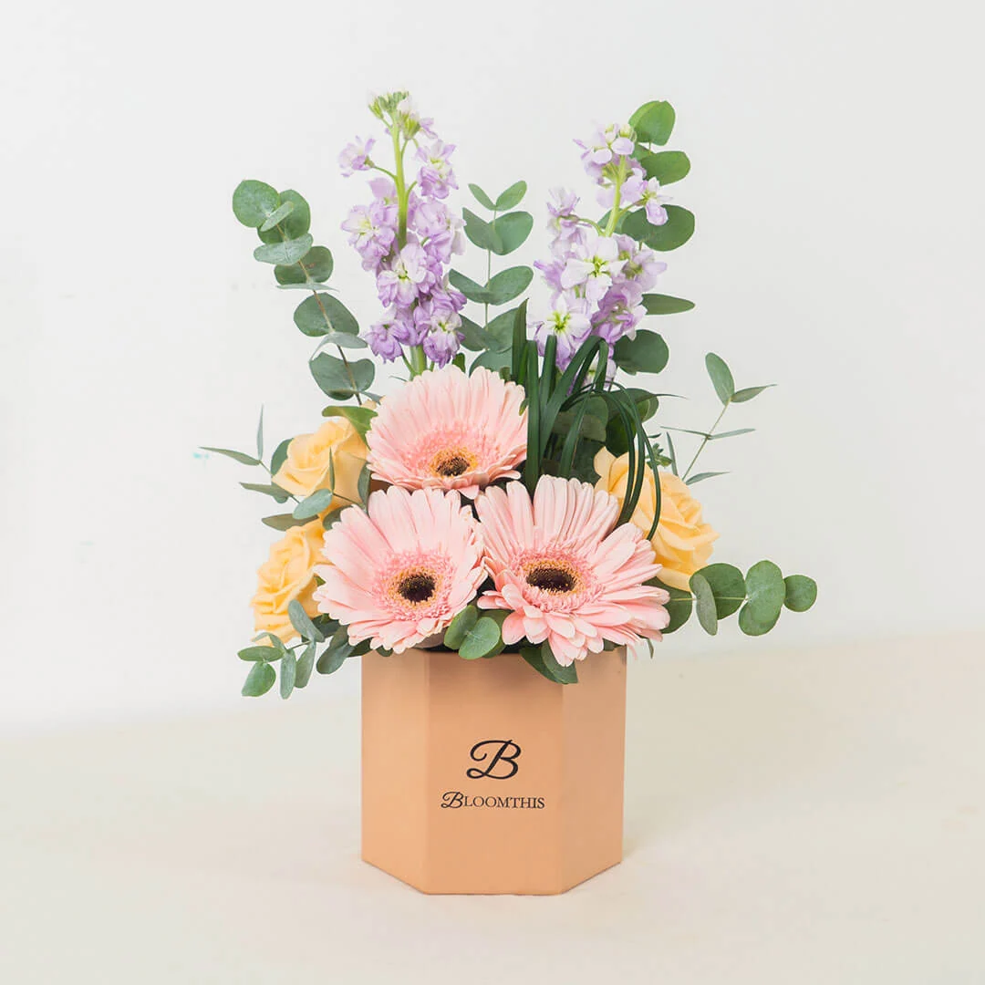 Naomi Pink Gerbera Flower Box - Image 4