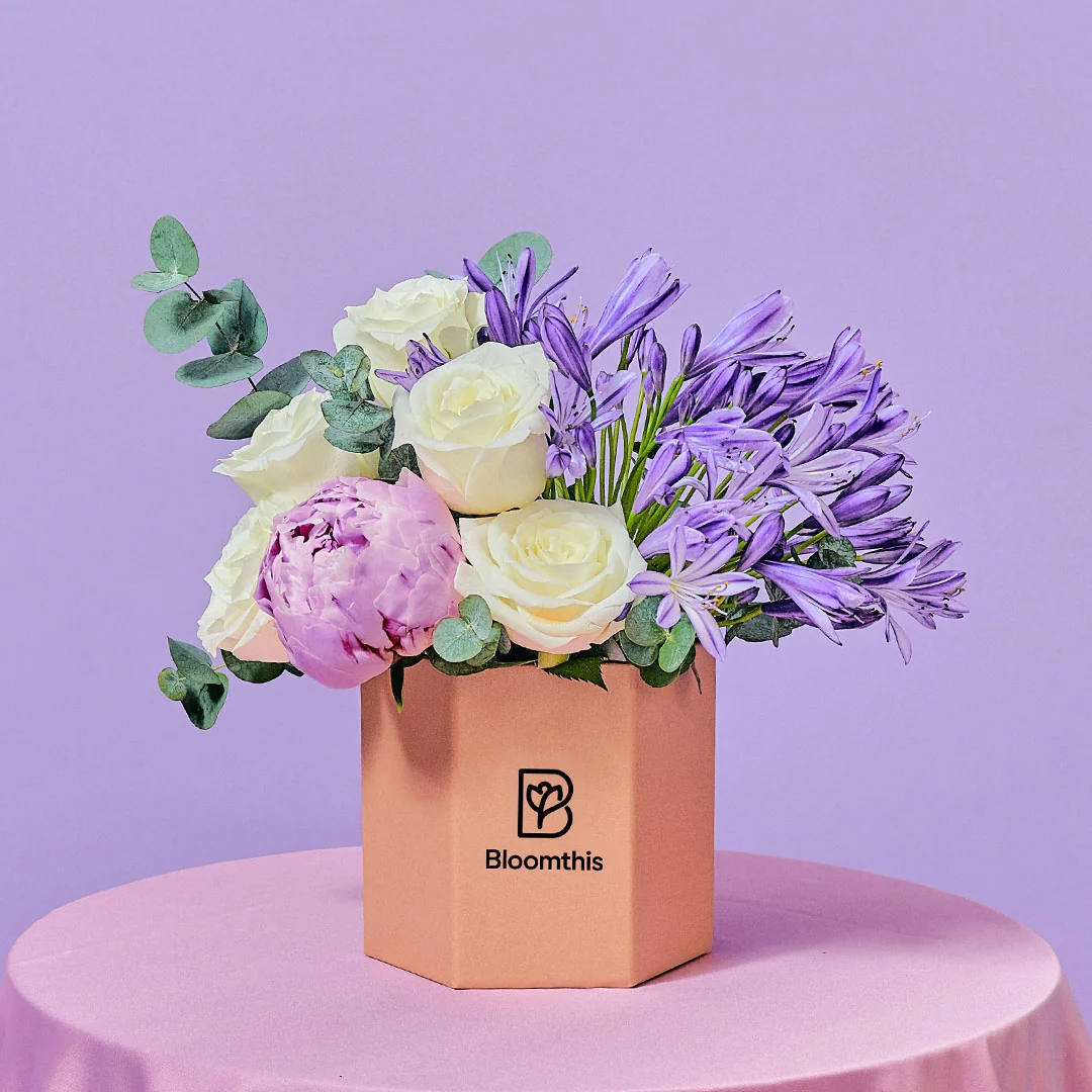 Percy Rose & Peony Flower Box - Image 3