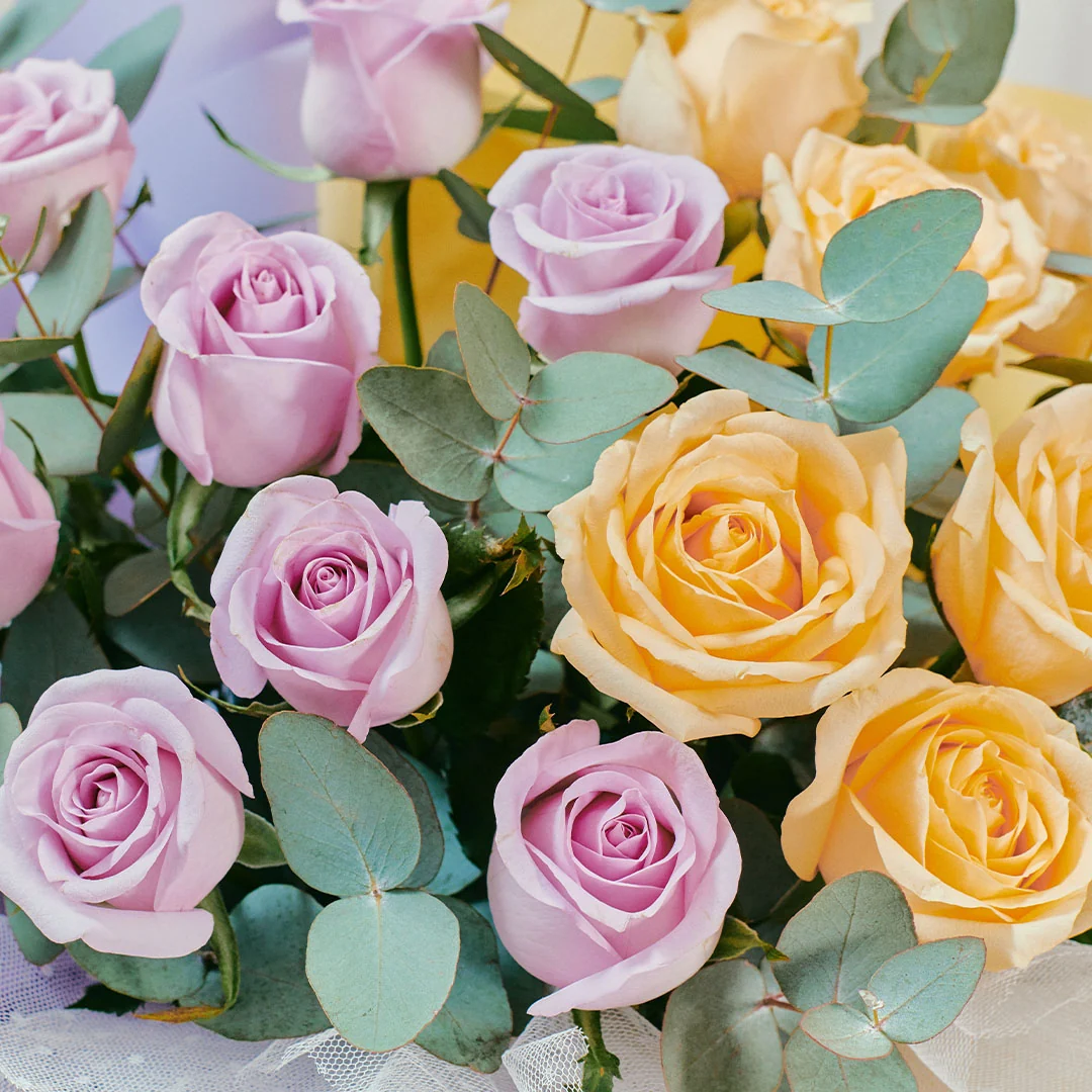 Poppy Lilac Rose Flower Box - Image 8