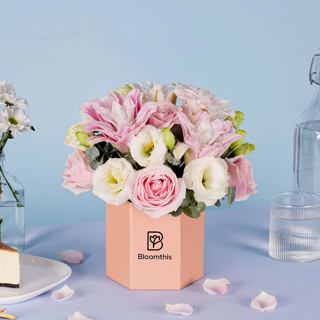 Tessa Pink Lily Flower Box - Image 3