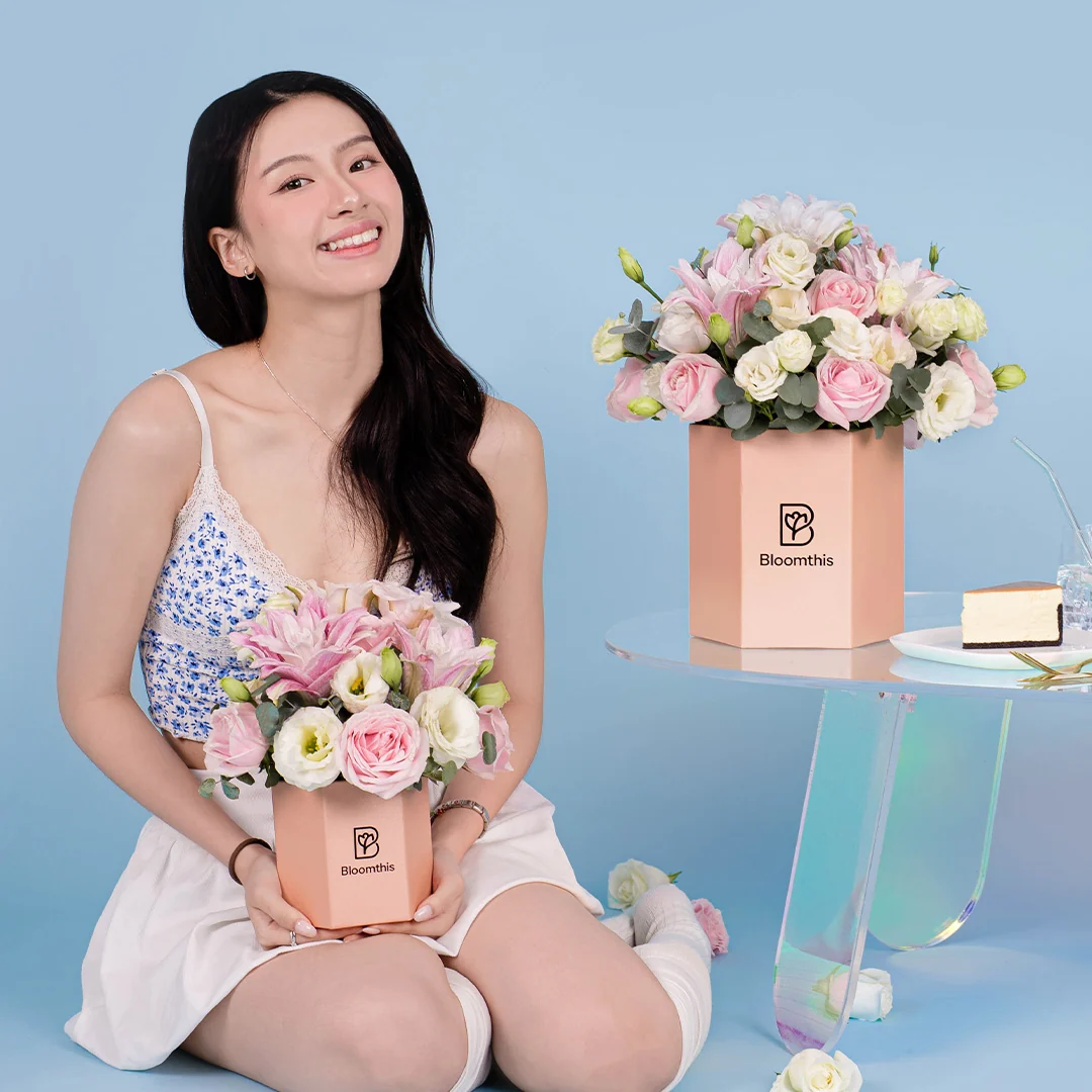 Tessa Pink Lily Flower Box - Image 7