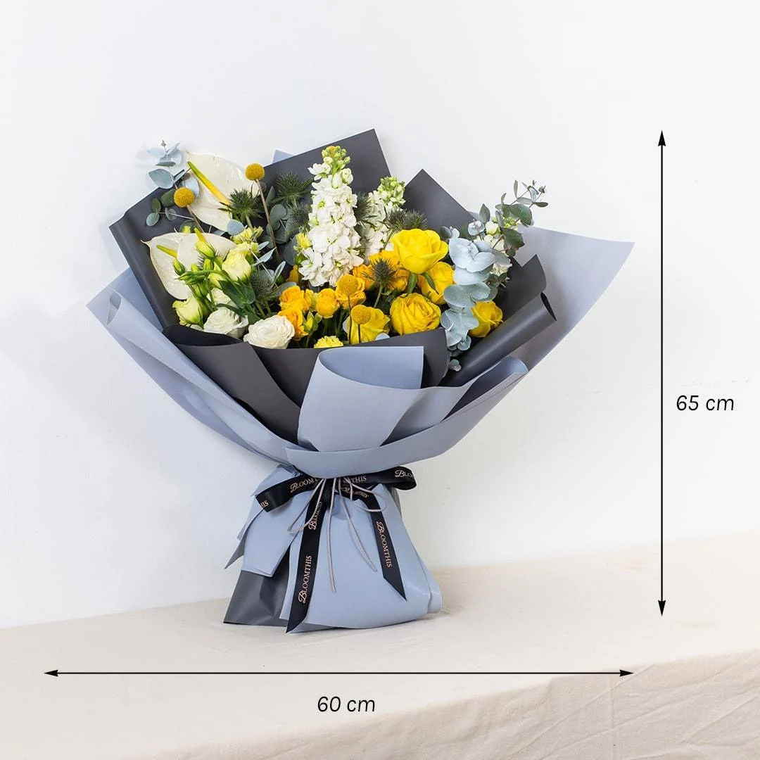 Vanessa Yellow Rose Bouquet - Image 3