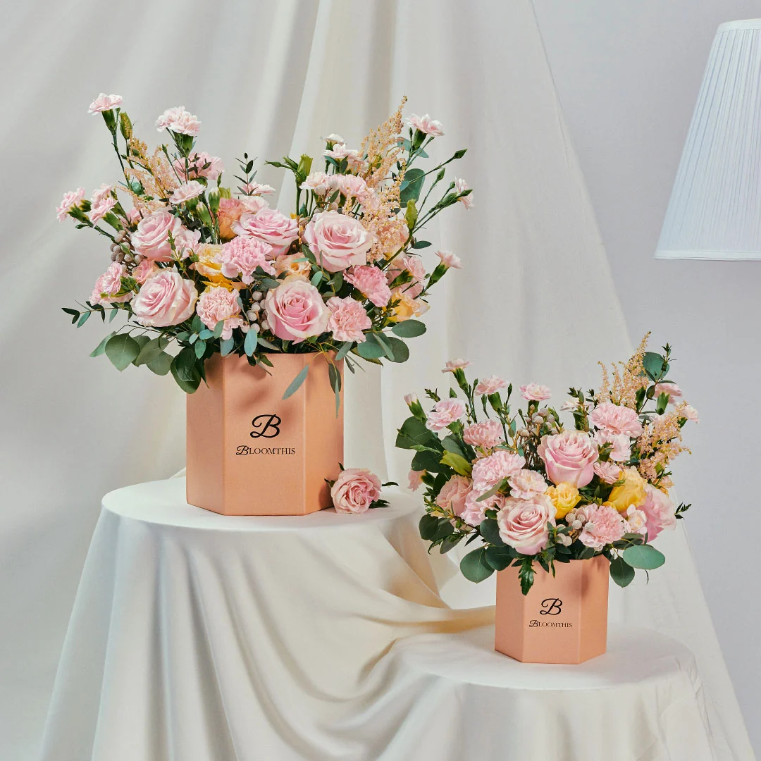 Victoria Pink Rose Flower Box - Image 7